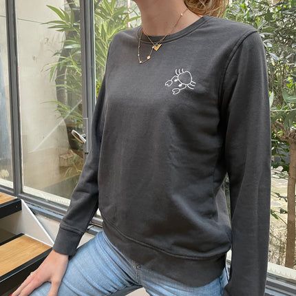 Sweat-shirt brodé col rond CRABYOGI