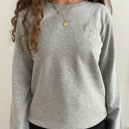 Sweat-shirt brodé col rond CRABYOGI